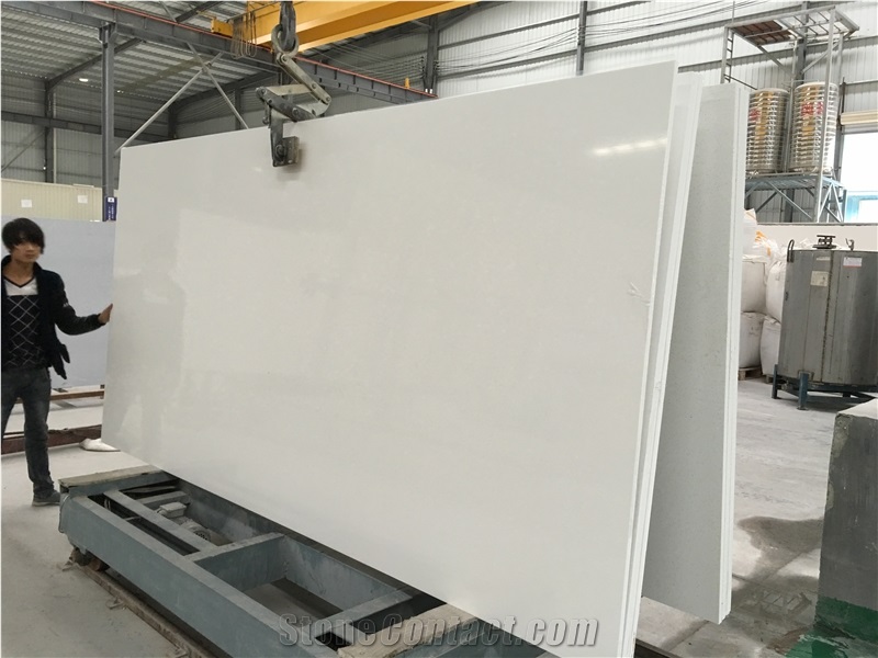 Super White Quartz Slabs Enineered Stone