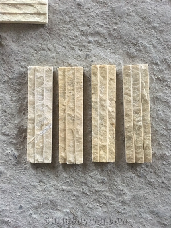 Yellow Line Chiselled Stone Veneer