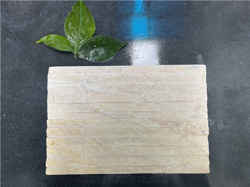 Yellow Line Chiselled Stone Veneer