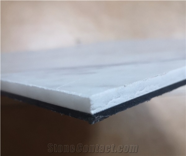 ACM Backed Calacatta Marble Panel For Bathroom Wall