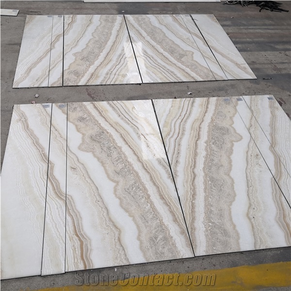 ACM Backed White Onyx Stone Panels