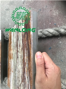 Backlit Bamboo Green Onyx Glass Backer For Stair Step