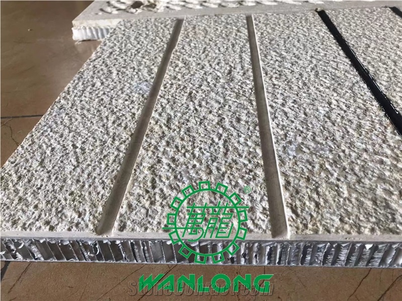 Beige Limestone Lightweight Thin Stone Panels For Facade