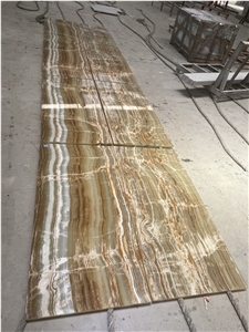 Black Sea Onyx Translucent Glass Panels