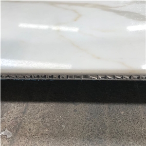 Polished Calacatta Marble Honeycomb Backed Panels Backgroup