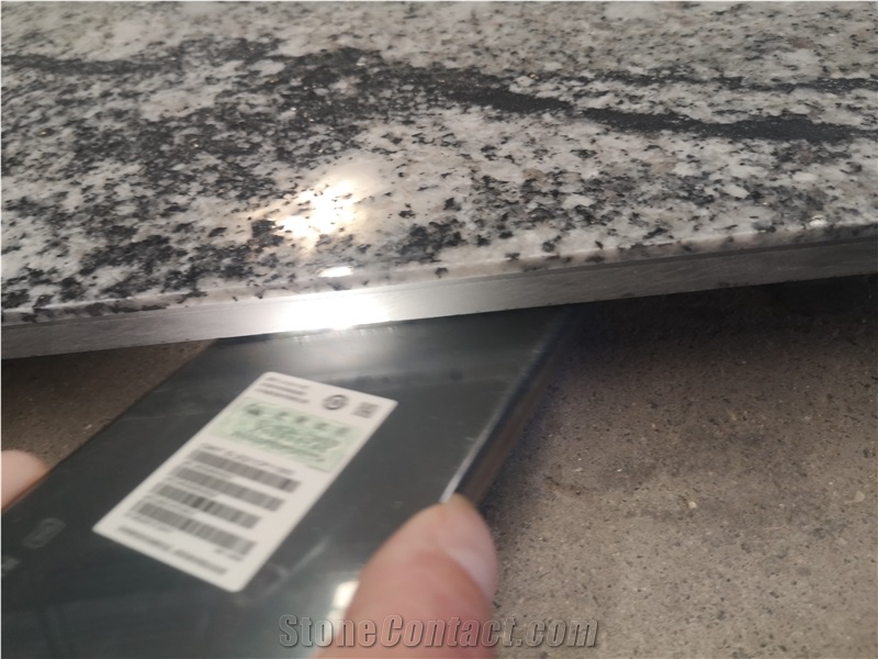 Translucent Glass Backed Black Granite Used For Background