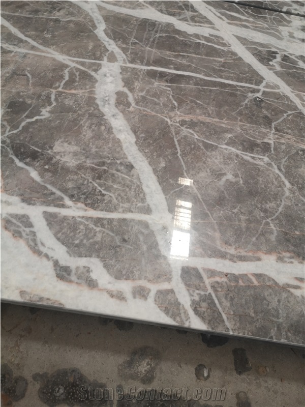 Translucent Italy Casual Gray Marble Backed Glass Panels