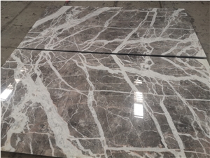 Translucent Italy Casual Gray Marble Backlit Glass Panels