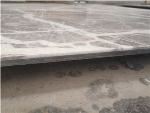 Translucent Italy Casual Gray Marble Backlit Glass Panels