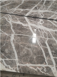 Translucent Italy Casual Gray Marble Backlit Glass Panels