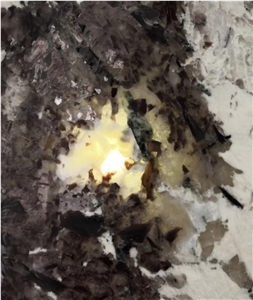 Translucent Silver Fox Onyx Backed Glass For Backgound