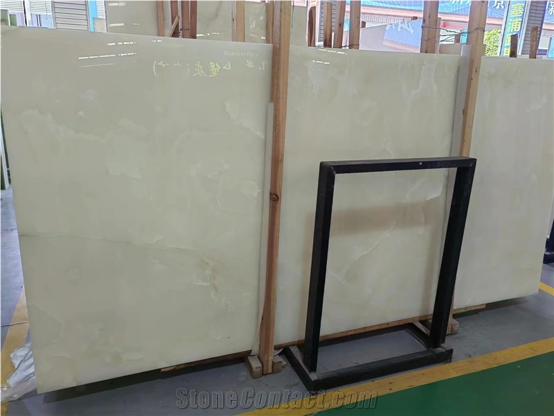 White Onyx Backed Translucent Glass