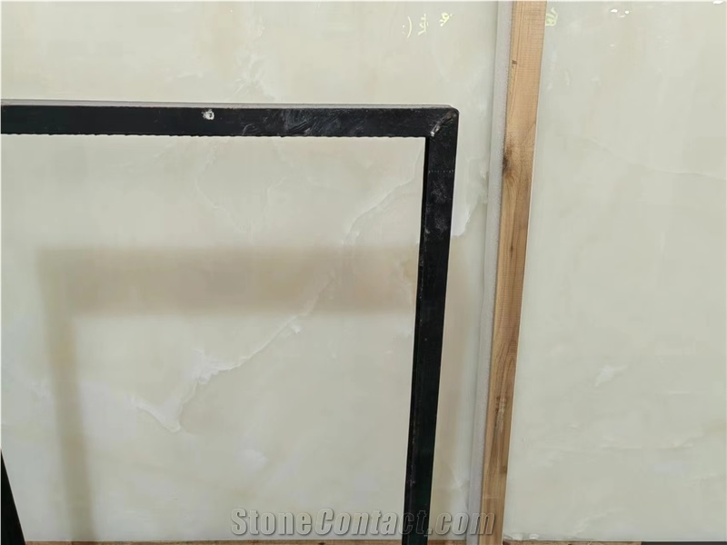 White Onyx Backed Translucent Glass