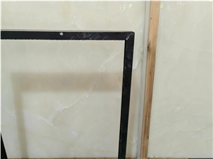 White Onyx Backed Translucent Glass