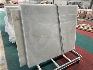 White Onyx Translucent Backed For Backlit Honeycomb Panels