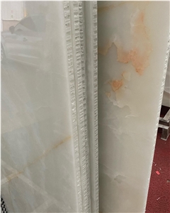 White Onyx Translucent Backed For Backlit Honeycomb Panels
