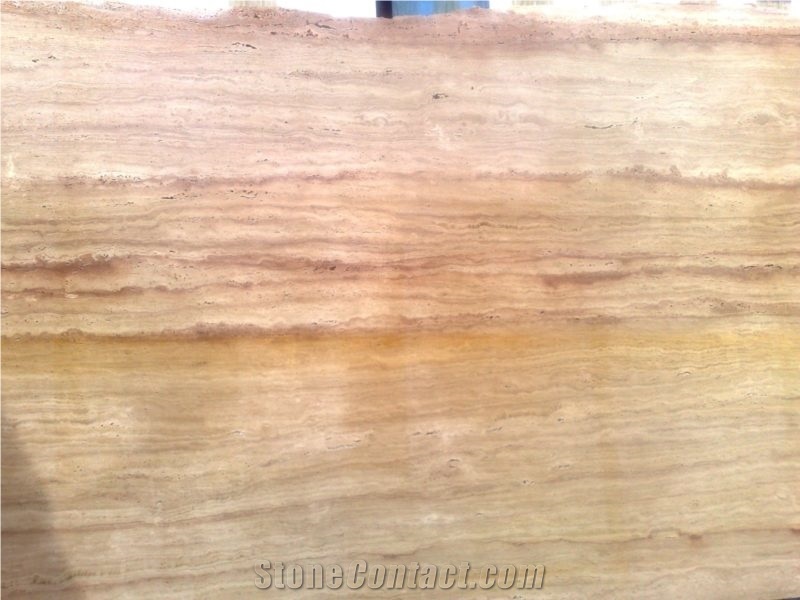 Travertino Ascolano Striato Slabs, Tiles