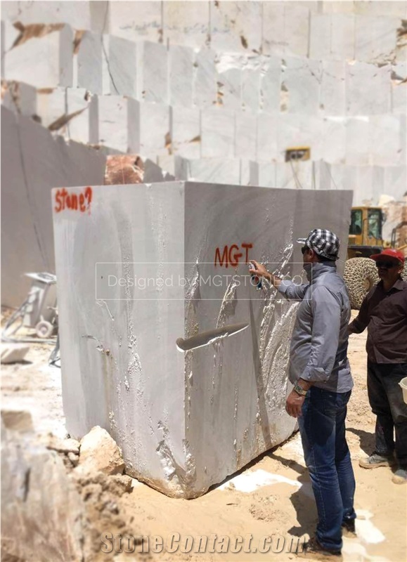 Cloud Pure White Marble Blocks