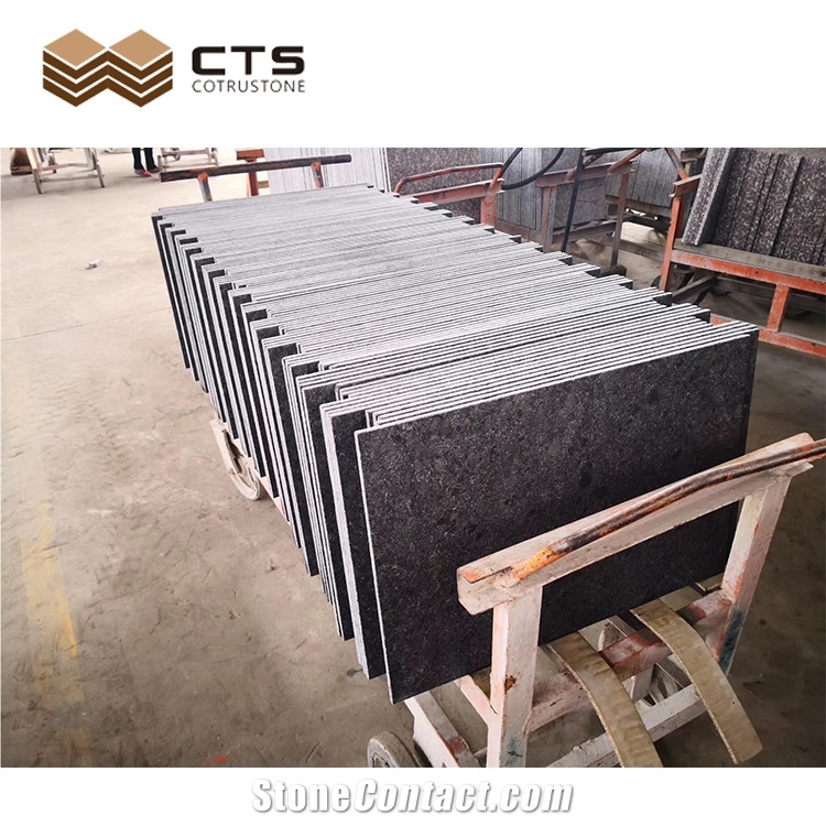 Dark Iron Grey Granite Leather Or Polished Slabs Wall Tiles