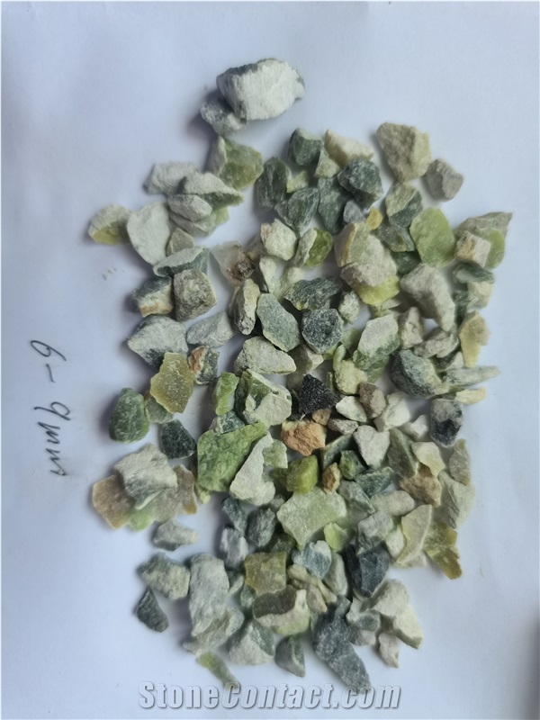Green Crushed Stone For Terrazzo Paver Garden Paving