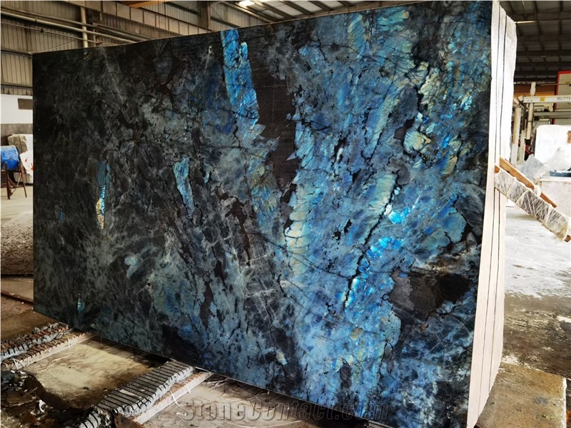 Lemurian Blue Labradorite Blue Granite Slabs Floor Wall