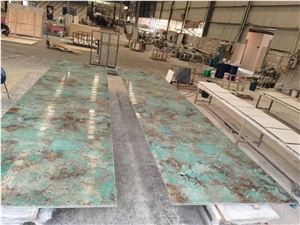 Blue Semiprecious Stone Lightweight Honeycomb Panel