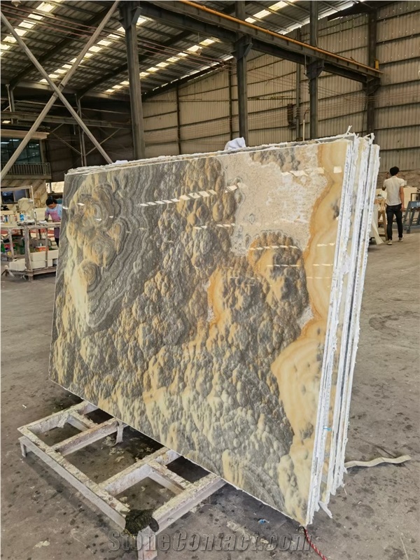 Glass Onyx Composite Honeycomb Backed Panels Translucent Tile Slab