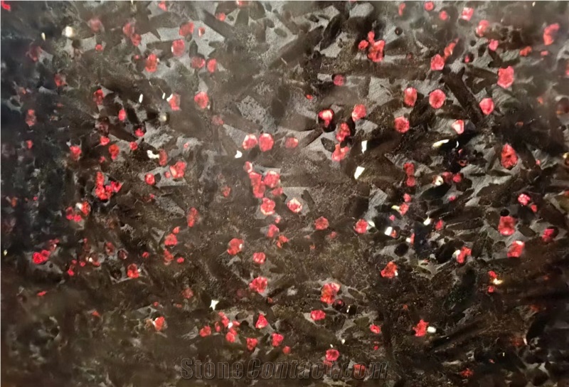 Ruby Red Granite Stone Galss Translucent Laminated Panel