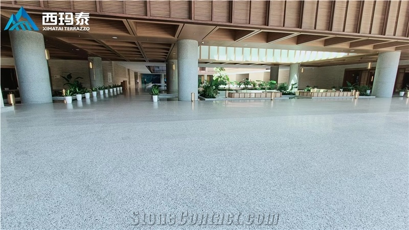 Sanya Project Cement Terrazzo XMT Quality Tile Slab
