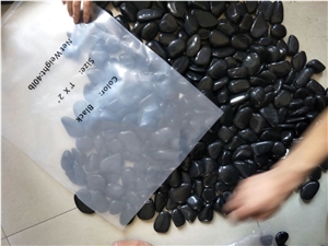 Black Natural River Pebbles