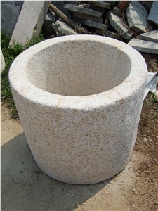 Gray Granite Flower Pot Garden Planters