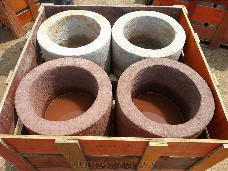 Sandstone Flower Pots , Stone Planters