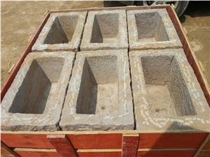 Sandstone Flower Pots , Stone Planters