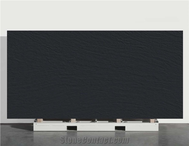 Ardesia Nero A Spacco Black Sintered Stone Slabs