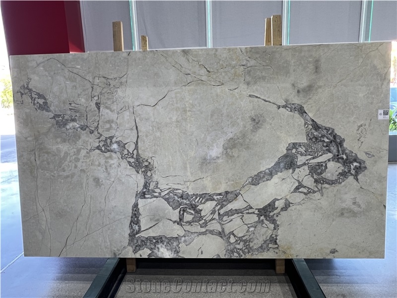 Atlantic White Dover White Quartzite Kitchen Wall Slabs