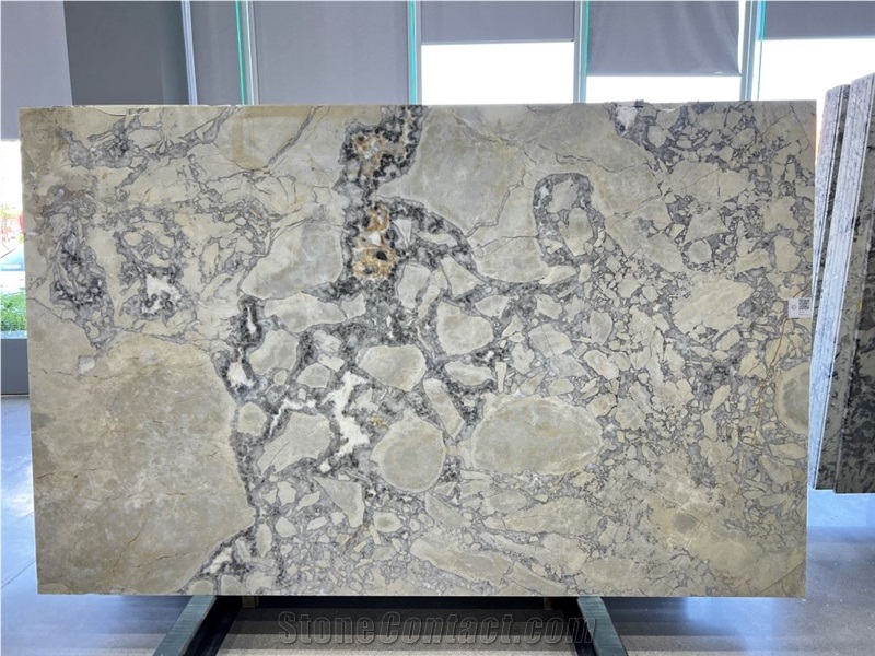 Atlantic White Dover White Quartzite Kitchen Wall Slabs