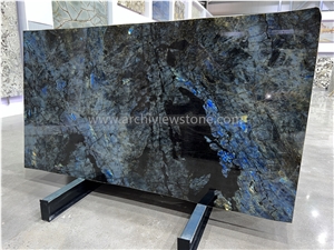 New Polished Lemurian Blue Granite Slabs