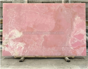 Polished MGT Pink Onyx Slabs For Wall Panels