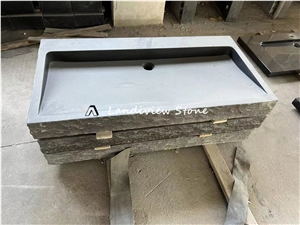 Rock Face Black Granite Sink Outdoor Stone Basin Rock Face Black Granite Sink Outdoor Stone Basin