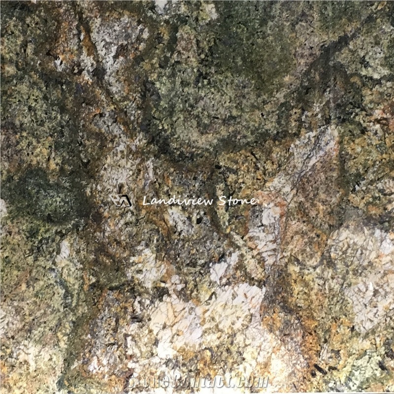 Yellow Barricato Granite Slab For Wall And Flooring