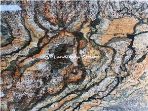 Yellow Barricato Granite Slab For Wall And Flooring