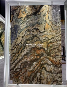 Yellow Barricato Granite Slab For Wall And Flooring