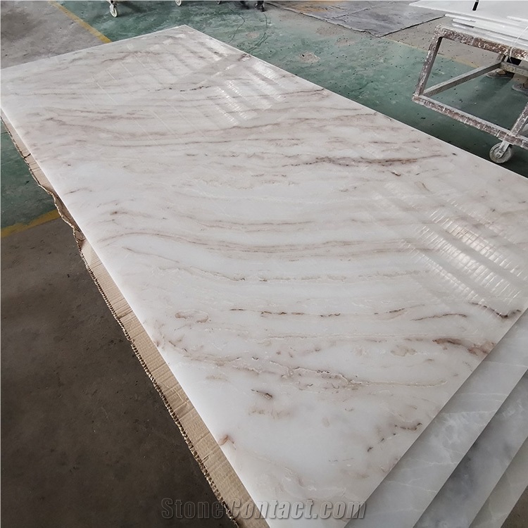 New Translucent Polished Alabaster Onyx Sheet