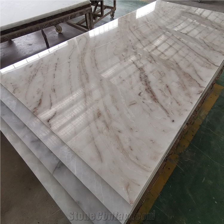 New Translucent Polished Alabaster Onyx Sheet
