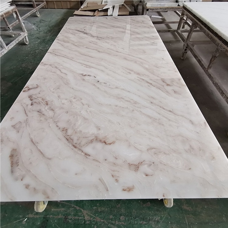 New Translucent Polished Alabaster Onyx Sheet