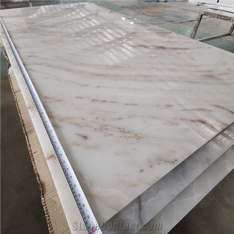 New Translucent Polished Alabaster Onyx Sheet