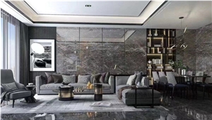 Italy Saint Laurent Grey Marble Slab In China Stone Market