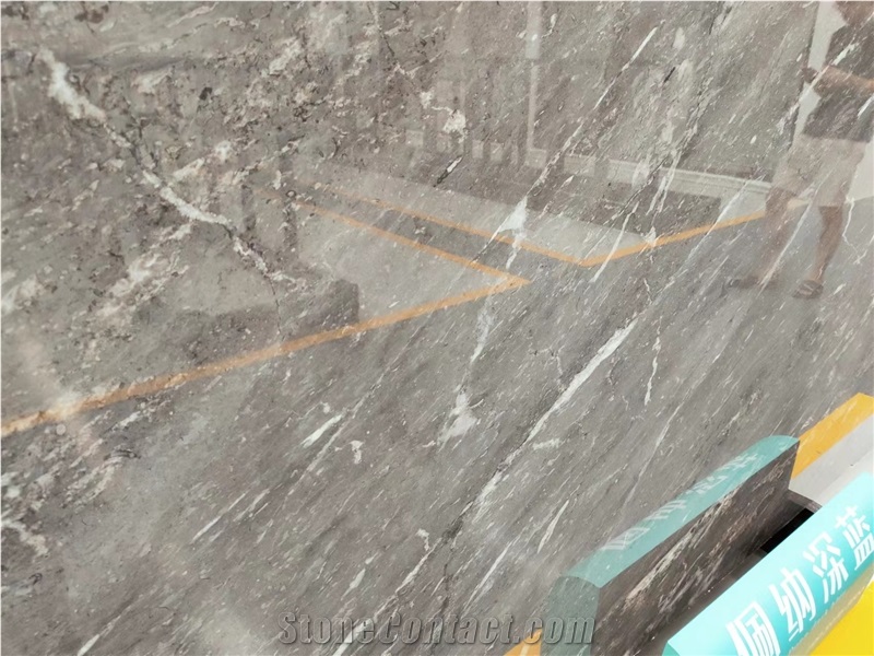 Tlupana Blue Grey Marble West Coast Mist Slab Tile