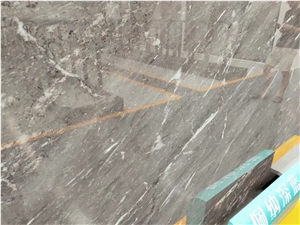 Tlupana Blue Grey Marble West Coast Mist Slab Tile