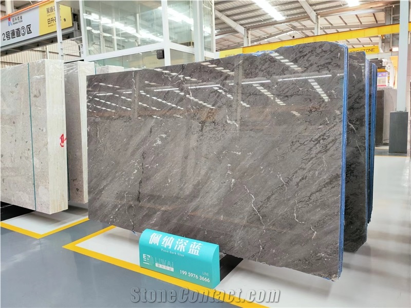 Tlupana Blue Grey Marble West Coast Mist Slab Tile